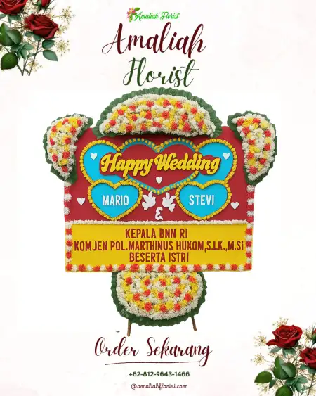 Papan Bunga Pernikahan Raksasari